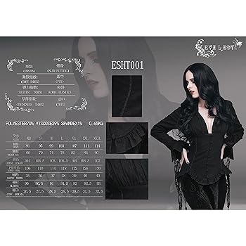 Eva Lady Women Black Gothic Romantic Vintage Sexy V-Neck